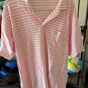 Pink Striped Polo Shirt